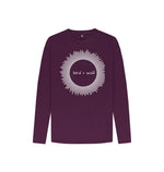 Purple White Sunburst Kids Long Sleeve Tee