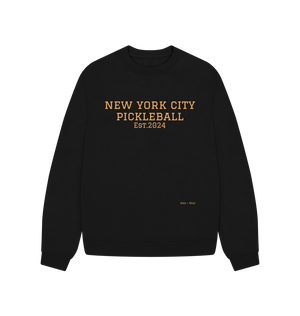 Black New York City Pickleball Oversized Sweatshirt