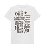White Printed T-shirt Front