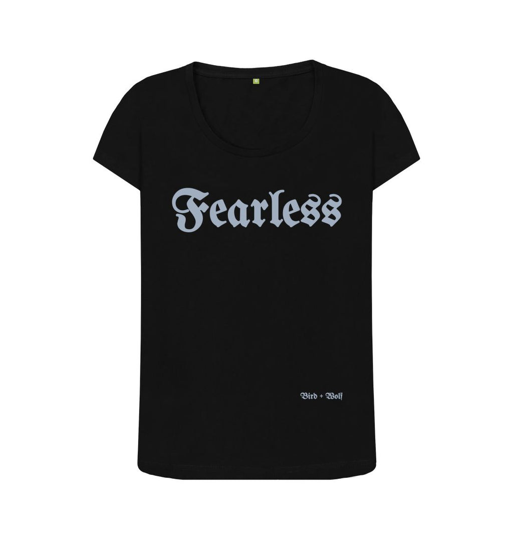 Black Fearless Scoop Tee (Gothic\/Grey)