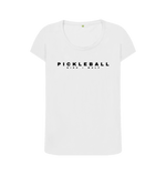 White Pickleball Scoop Neck Tee