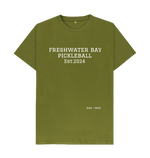 Moss Green Freshwater Bay Pickleball Classic Tee (White lettering)