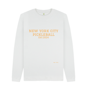 White New York City Pickleball Cosy Sweatshirt