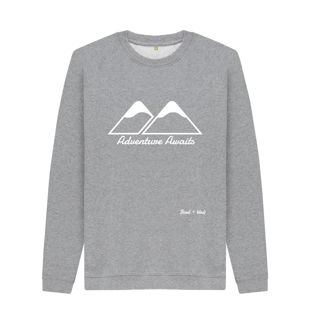 Light Heather Adventure Awaits Cosy Sweatshirt