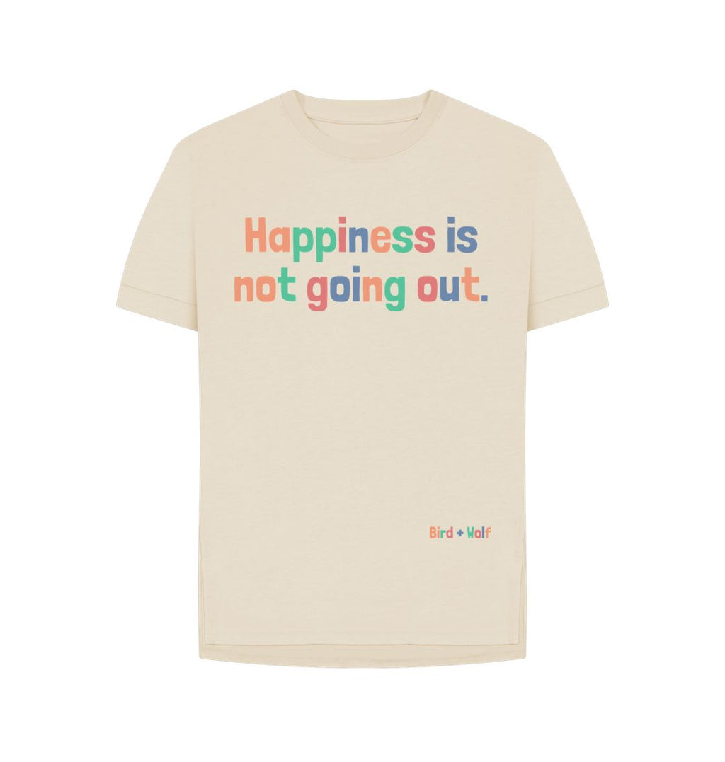 Oat Happiness Is Not Going Out Relaxed Tee
