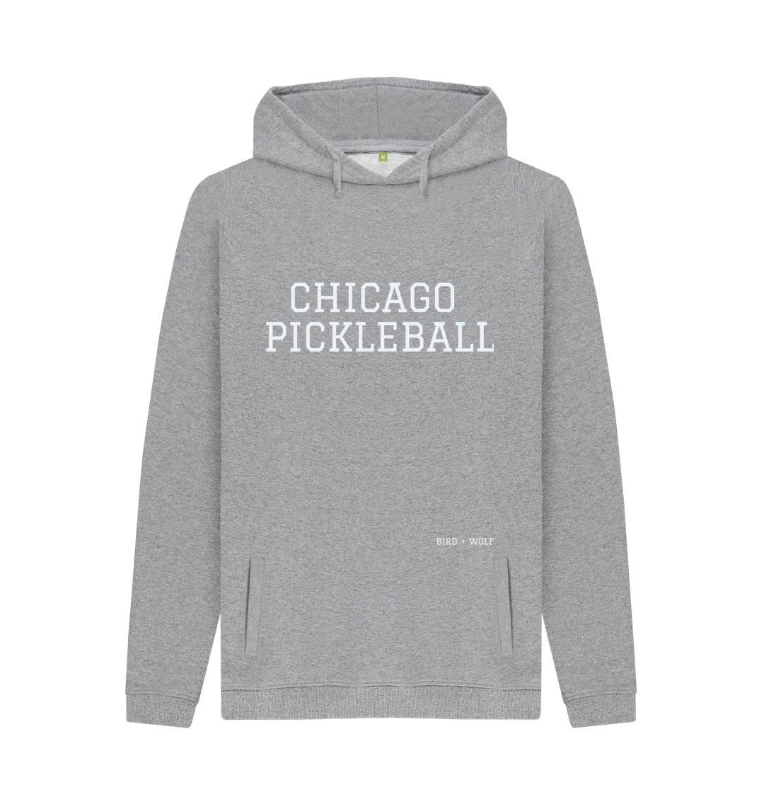 Light Heather Chicago Pickleball Chunky Hoodie (White Lettering)