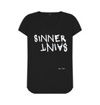 Black Sinner Saint V Neck Tee