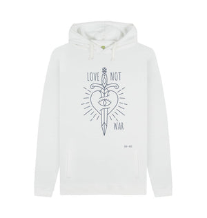 White Love Not War Chunky Hoodie