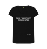 Black San Francisco Pickleball Scoop Neck Tee