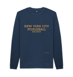 Navy Blue Printed Sweater Front