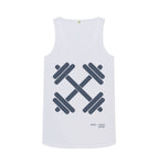 White Dumbbells Fitted Vest