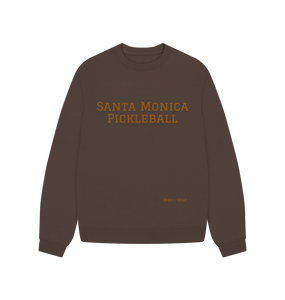 Chocolate Santa Monica Pickleball Oversized Sweatshirt