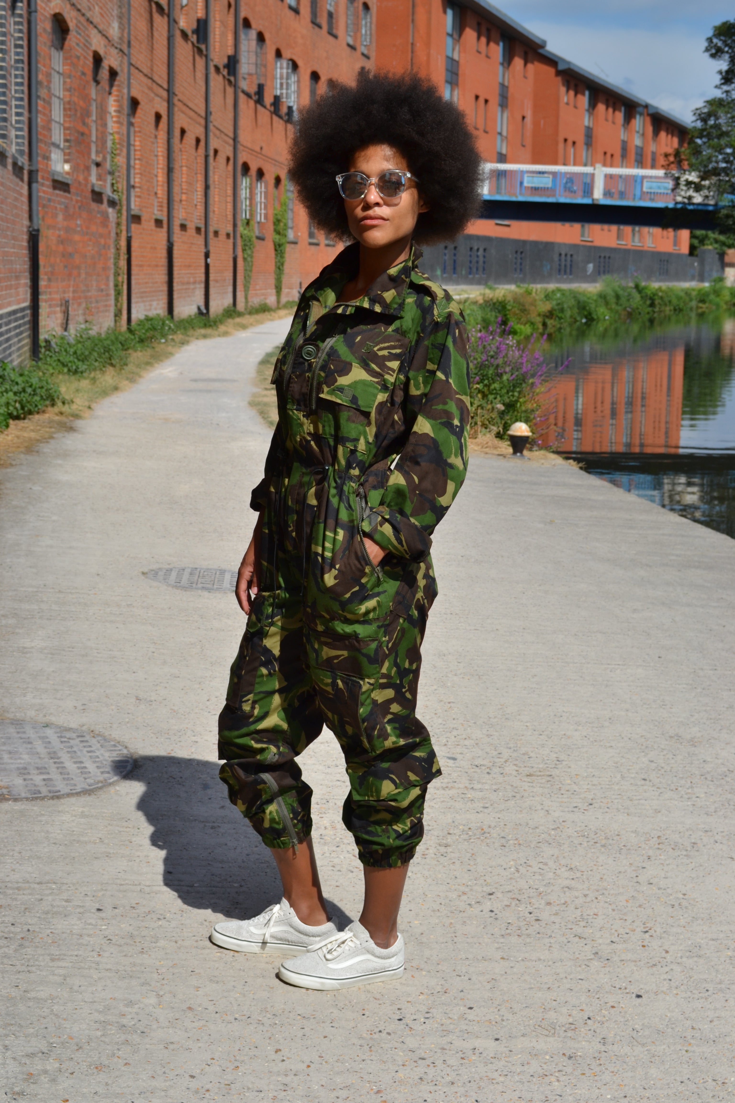 Bird + Wolf Green Camo Boilersuit Customised Army Camouflage