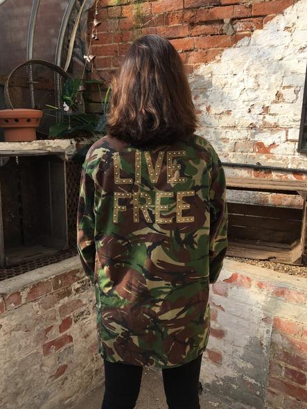 Upcycled LV Stud Army Camo Jacket 5 – PCH The Label