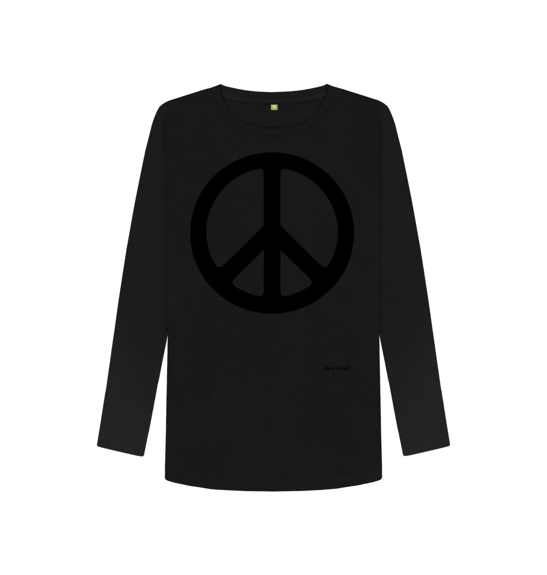 Black Peace Long Sleeve T Shirt