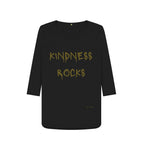 Black Kindness Rocks 3\\\/4 Length Sleeve T Shirt