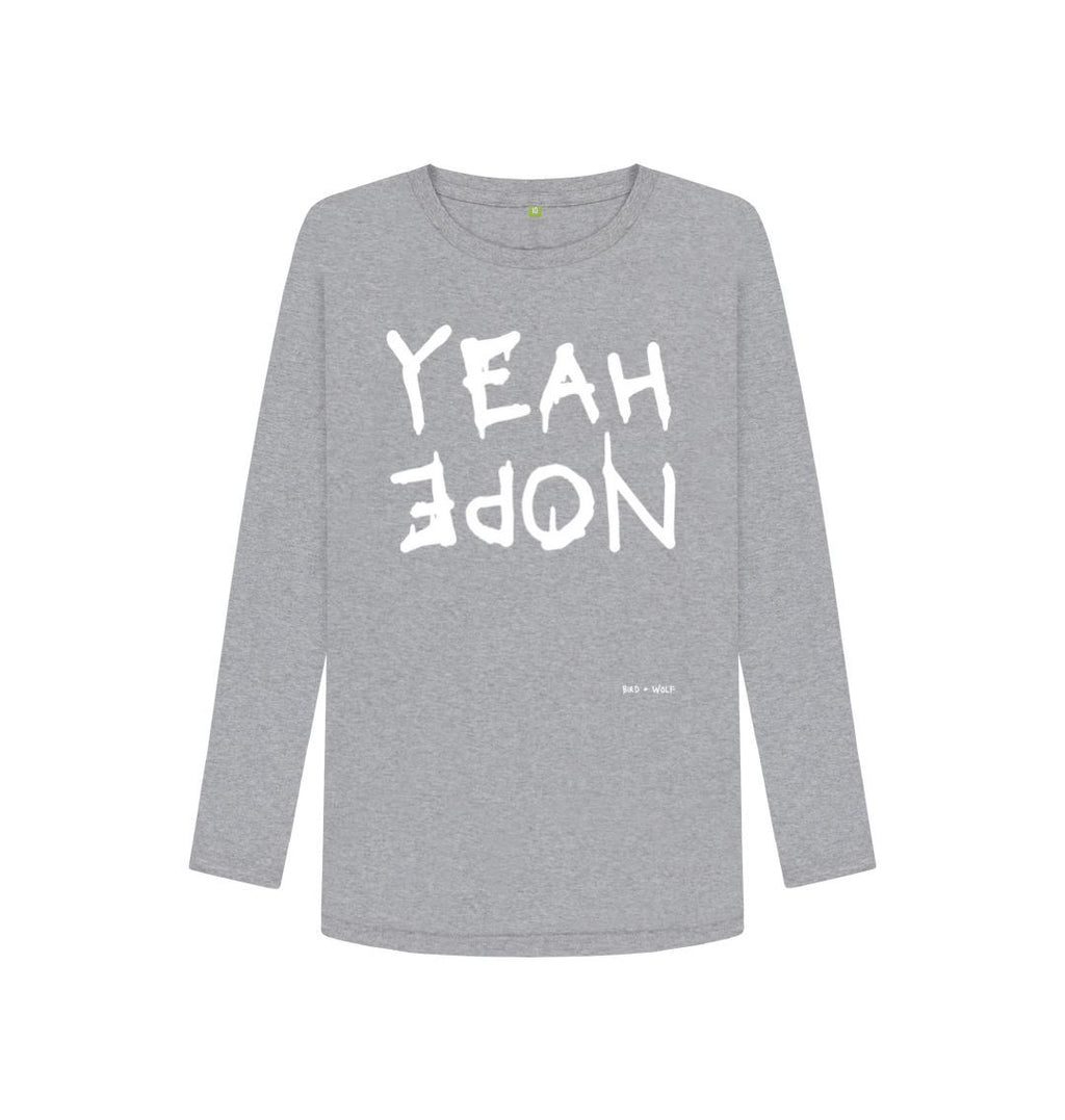 Athletic Grey Yeah Nope Long Sleeve T Shirt