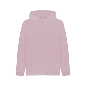 Mauve Fish Heart Kids Cosy Hoodie