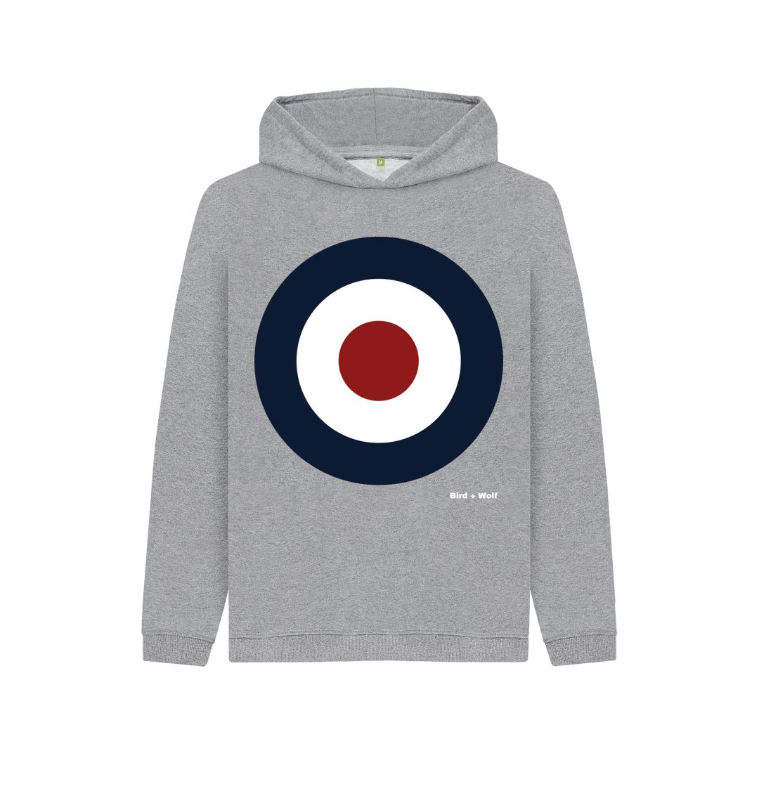 Athletic Grey Classic Bullseye Kids Cosy Hoodie