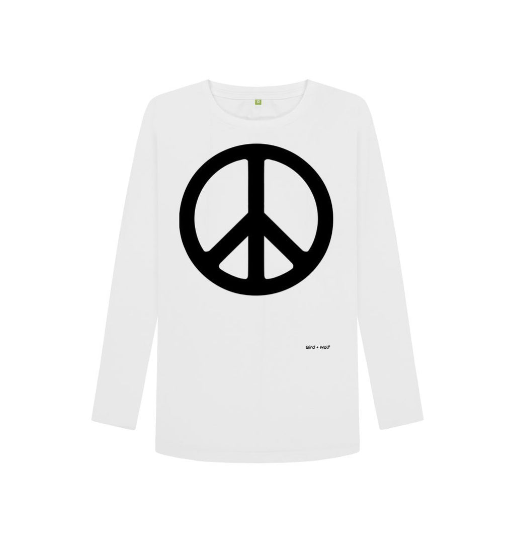 White Peace Long Sleeve T Shirt