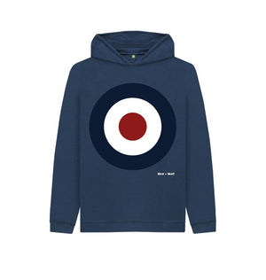 Navy Blue Classic Bullseye Kids Cosy Hoodie