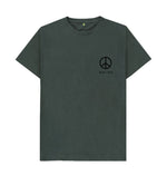 Dark Grey Small Peace Sign Classic Tee