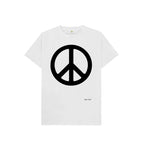 White Peace Kids Short Sleeve Tee