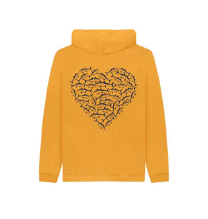 Mustard Fish Heart Kids Cosy Hoodie