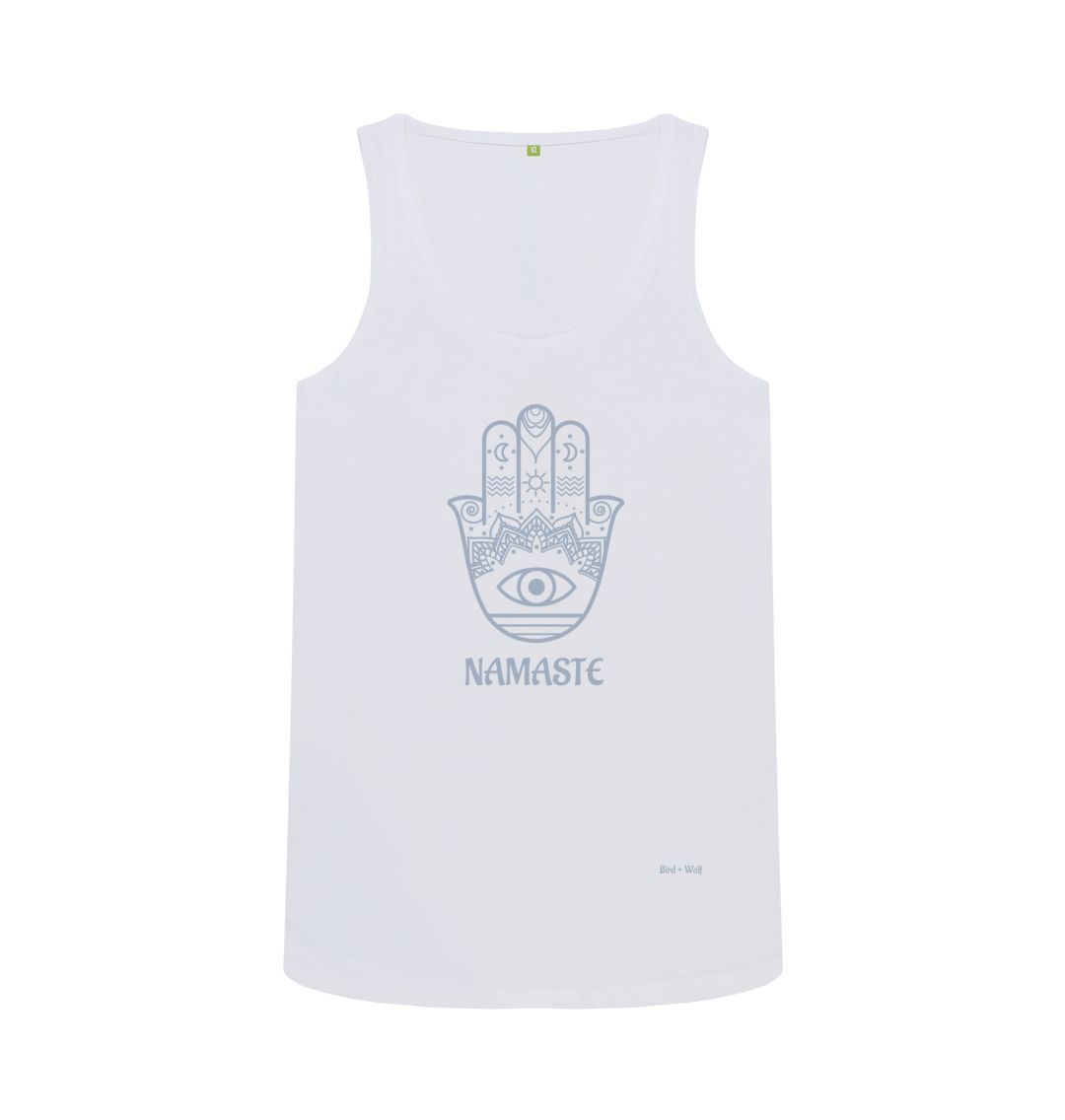 White Namaste Sleeveless Top