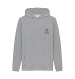 Light Heather Small Skull + Crossbones Chunky Hoodie